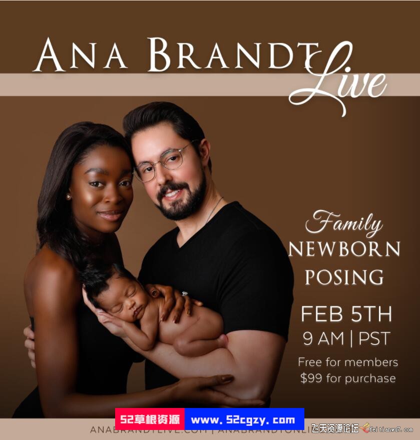 【中英字幕】Ana Brandt - 新生儿家庭人像摆姿势摄影布光教程 摄影 第1张