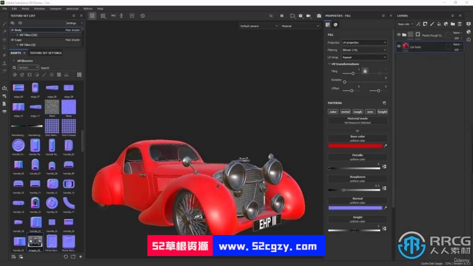 Substance Painter汽车3D场景纹理实例制作视频教程 3D 第2张