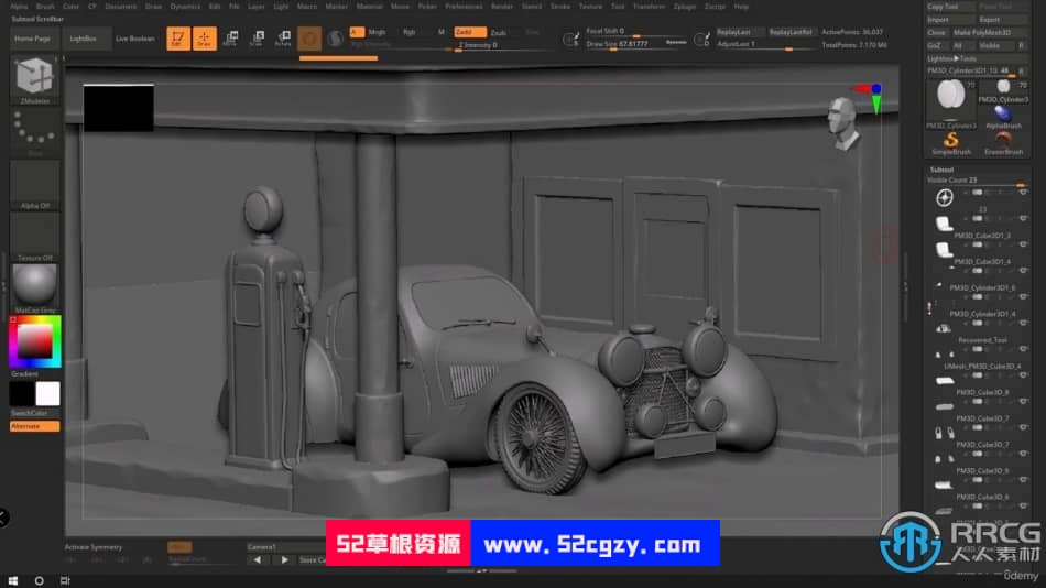 Substance Painter汽车3D场景纹理实例制作视频教程 3D 第8张