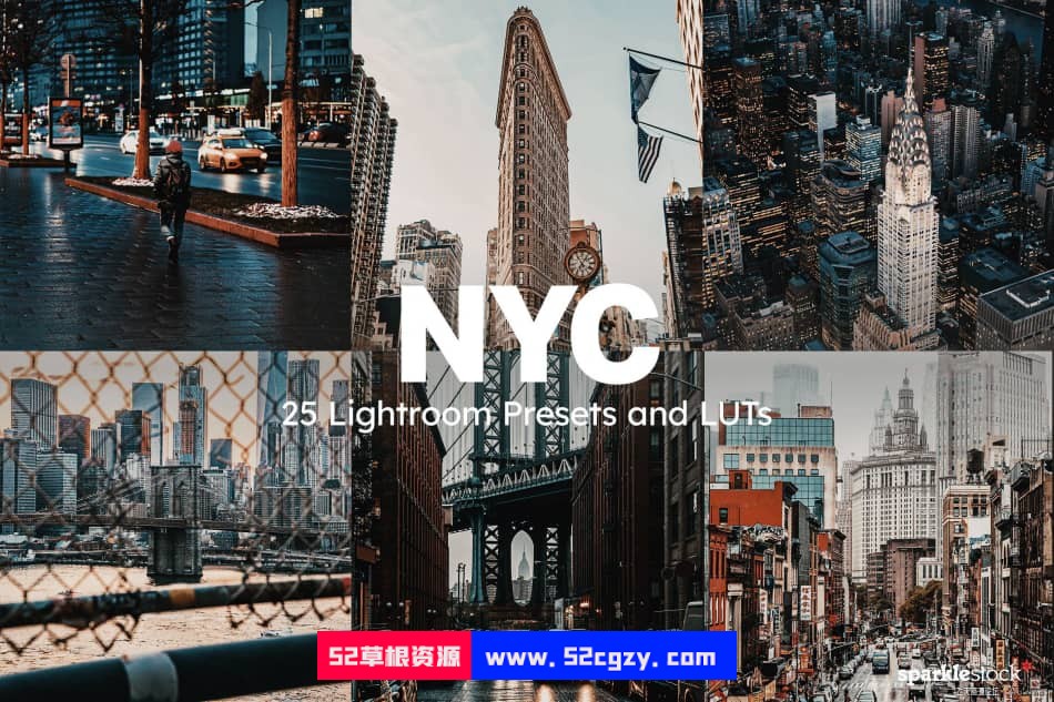 25个纽约城市风光摄影后期Lightroom调色预设及视频LUT调色预设 LR预设 第1张