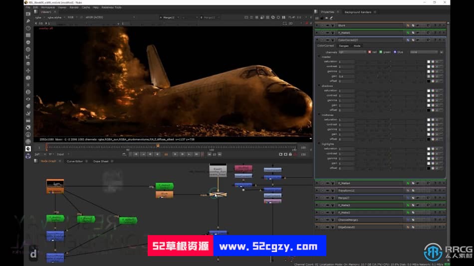 【中文字幕】Nuke史诗级FX特效合成CG镜头制作大师级视频教程 CG 第21张