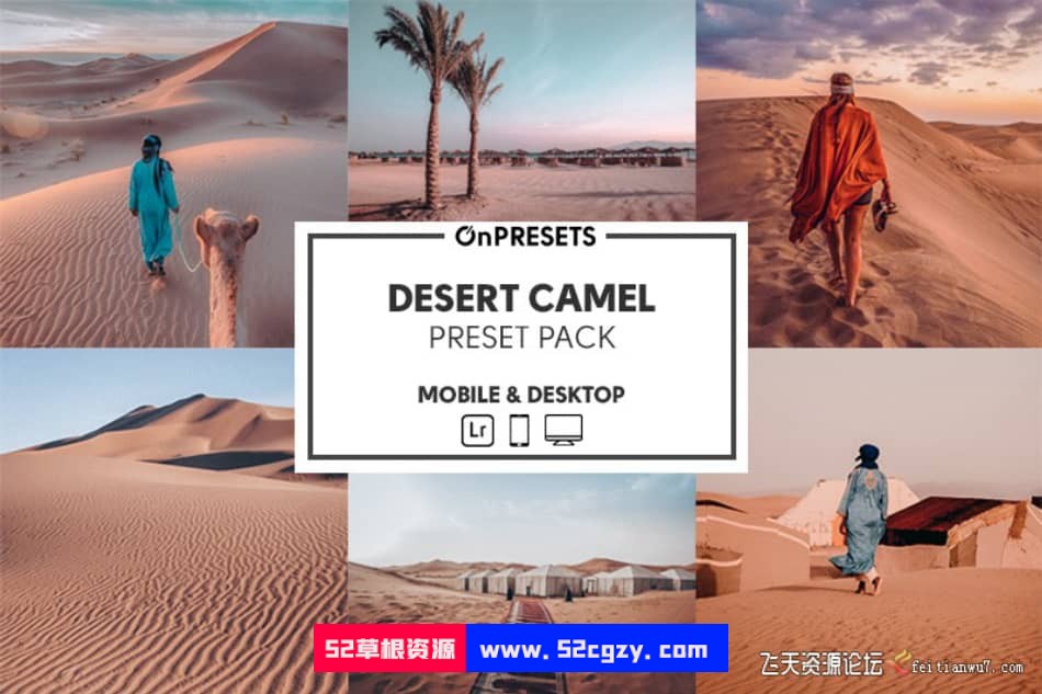 旅拍沙漠风光摄影后期调色Lightroom预设 OnPresets-DESERT CAMEL LR预设 第1张