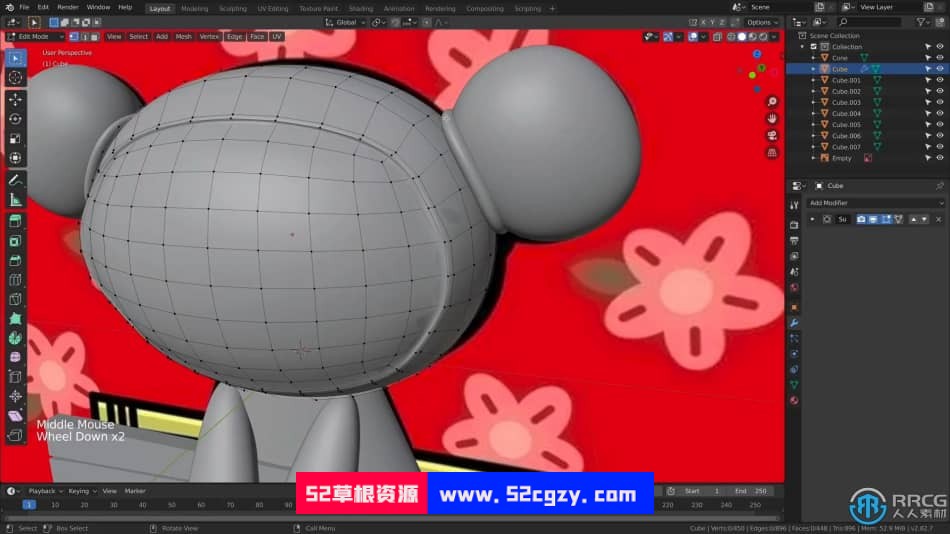 Blender创建Pucca中国娃娃卡通人物角色视频教程 Blender 第6张