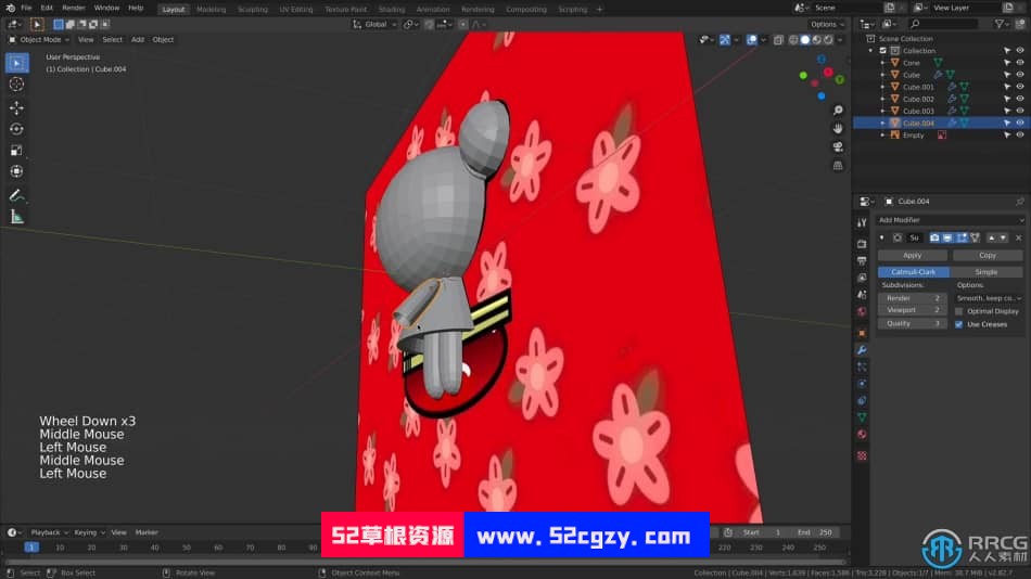 Blender创建Pucca中国娃娃卡通人物角色视频教程 Blender 第7张