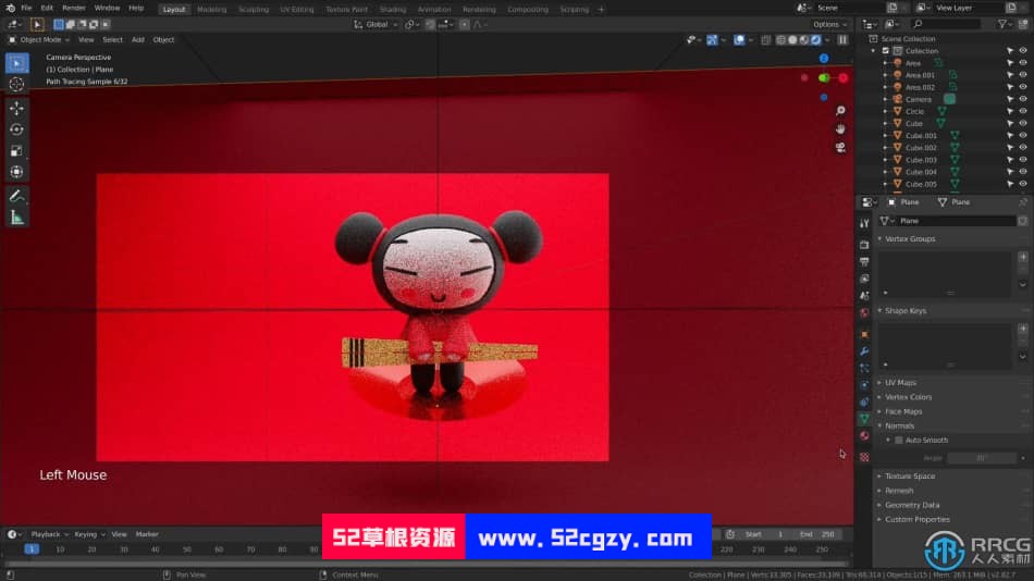 Blender创建Pucca中国娃娃卡通人物角色视频教程 Blender 第2张