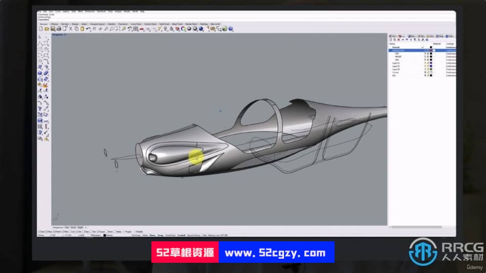Rhino3D飞机NURBS曲面3D建模视频教程 3D 第12张