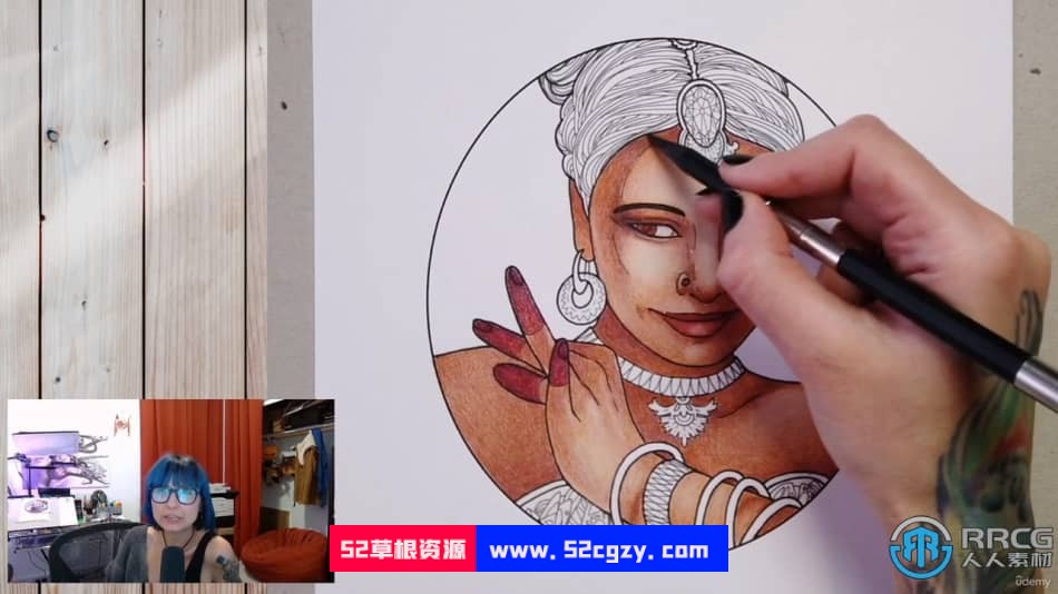 人物皮肤着色上色传统绘画技艺视频教程 CG 第9张