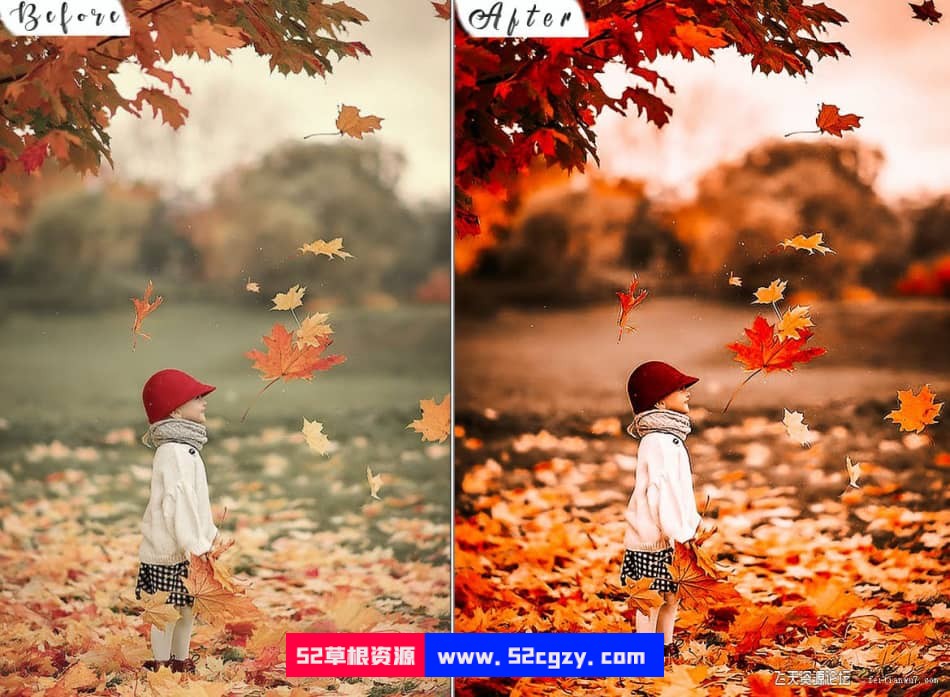 HDR秋季儿童摄影调色Lightroom预设 HDR Autumn Lightroom Presets LR预设 第2张
