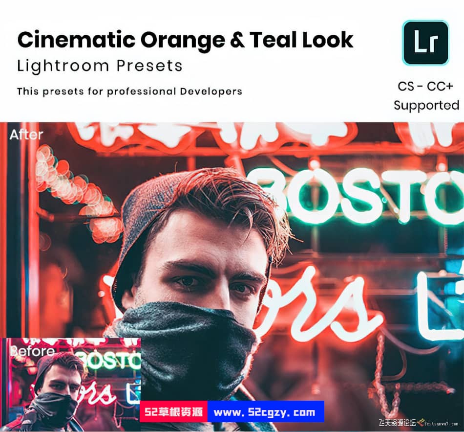 电影橙青色色调调色Lightroom预设 Cinematic Orange & Teal Look Preset LR预设 第1张