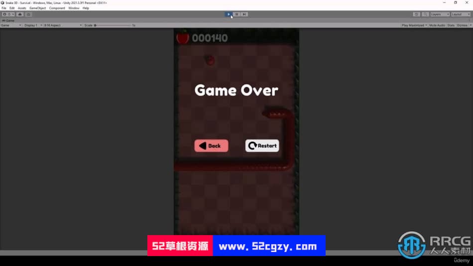 Unity贪吃蛇经典街机游戏开发训练视频教程 Unity 第5张