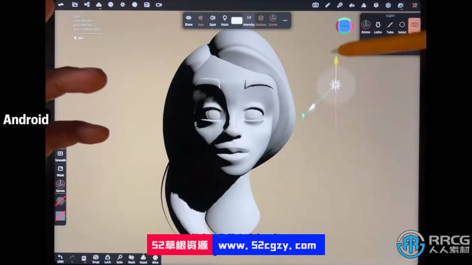 Nomad Sculpt游牧民族人物脸部头部雕塑建模视频教程 3D 第9张