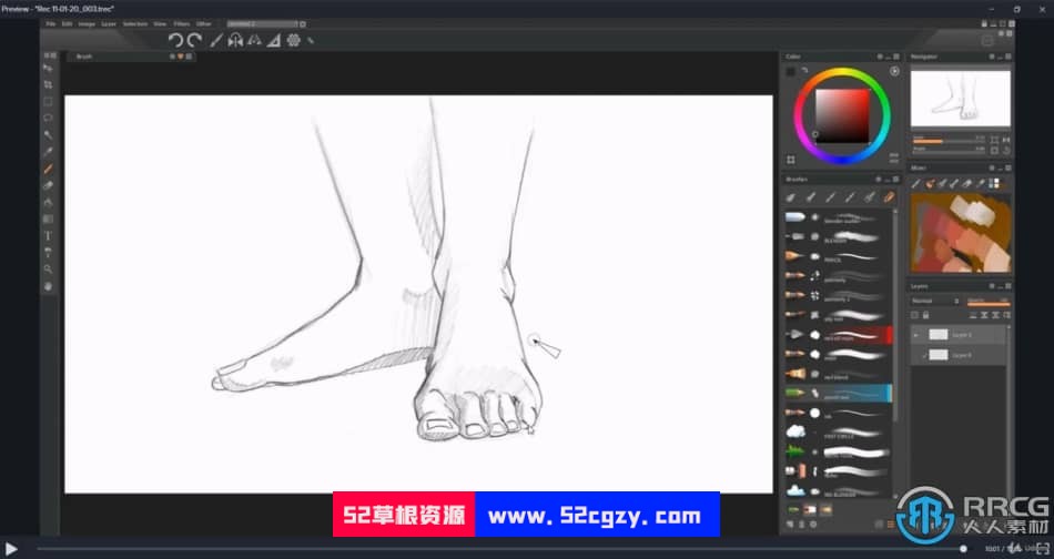 人体解剖学手脚头脸骨骼肌肉等数字绘画大师级视频教程 CG 第14张