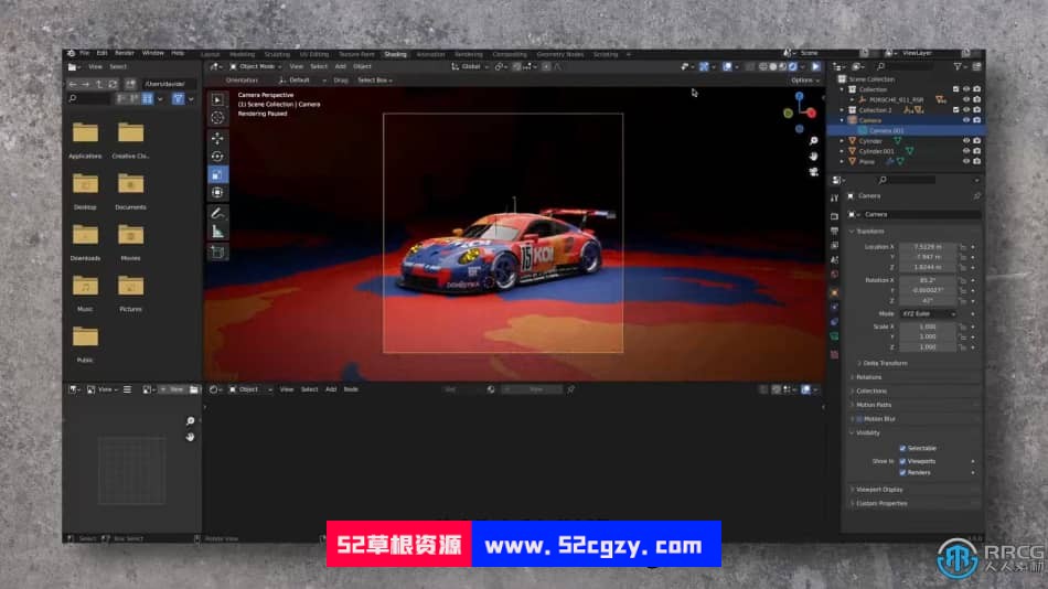 【中文字幕】Blender汽车赛车指定涂装纹理设计视频 Blender 第10张