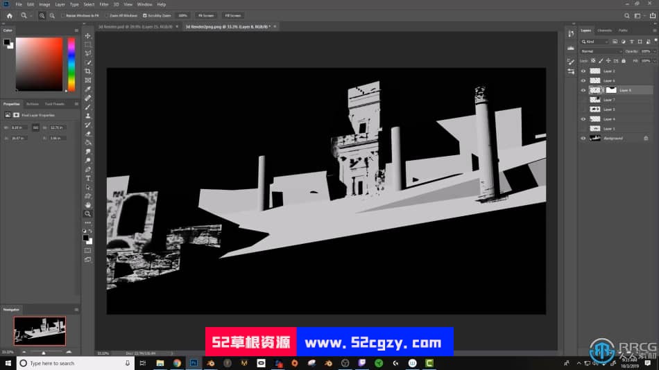 游戏概念艺术环境场景黑白素描数字绘画视频教程 CG 第6张