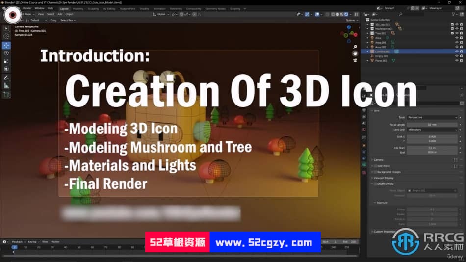 Blender 3D Logo标志实例制作视频教程 3D 第2张