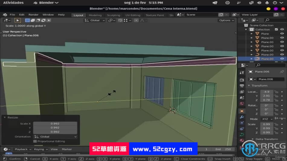 Blender室内设计完整场景建模视频教程 3D 第3张