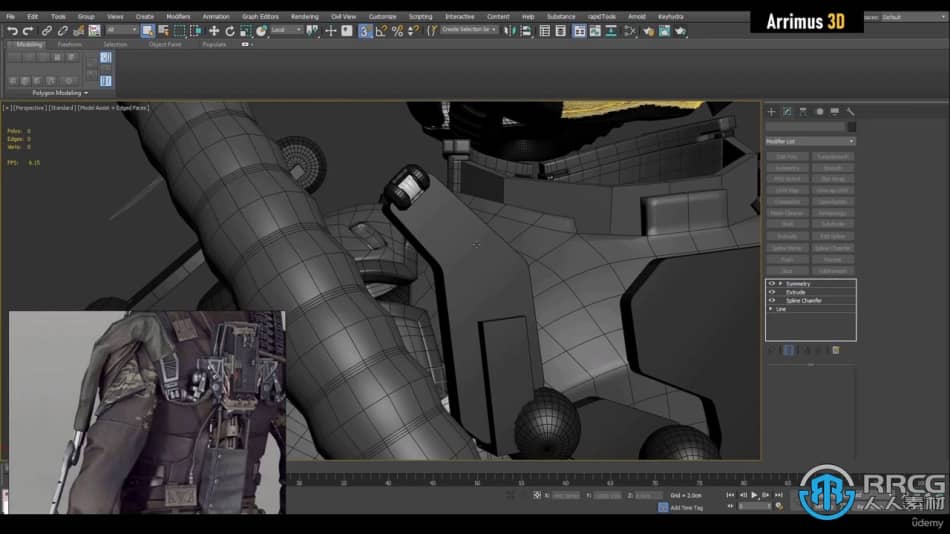 Zbrush与3dsmax科幻士兵硬表面雕刻建模视频教程 ZBrush 第3张