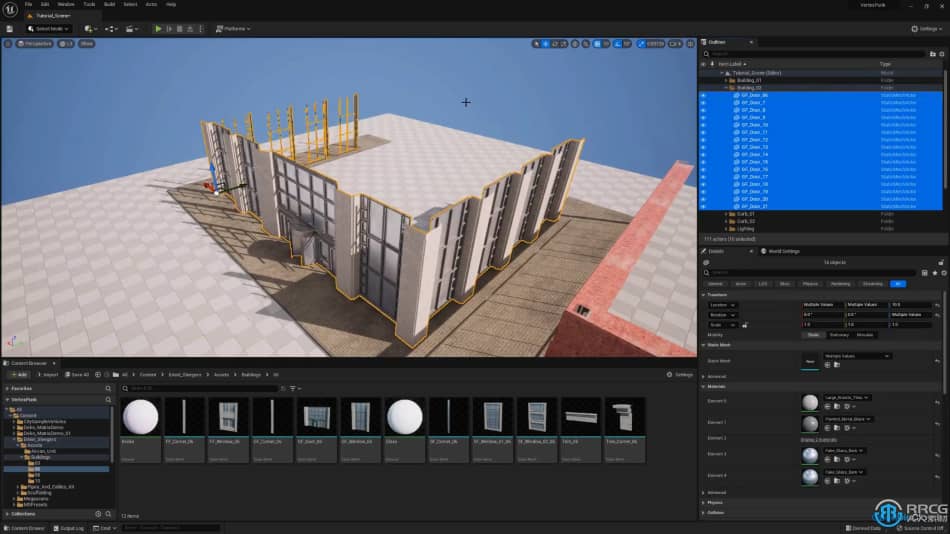 [Unreal Engine] UE5虚幻引擎赛博朋克风格城市街道场景完整制作视频教程 UE 第9张