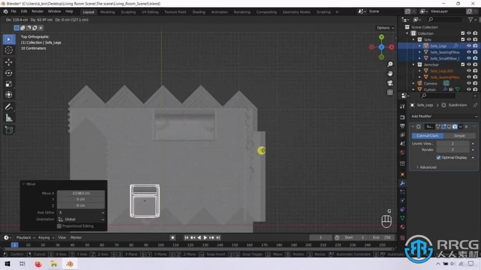 [Blender] Blender起居室卧室场景室内可视化制作视频教程 Blender 第8张