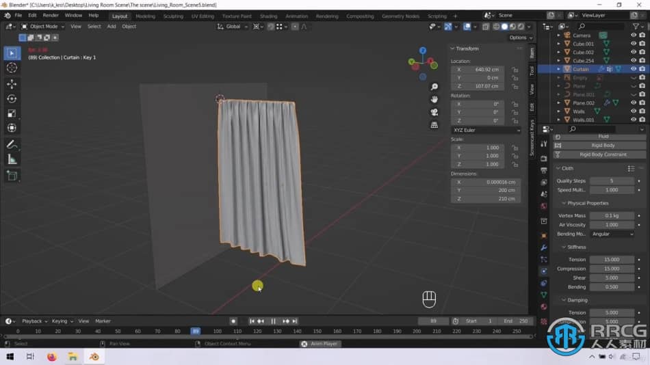 [Blender] Blender起居室卧室场景室内可视化制作视频教程 Blender 第4张
