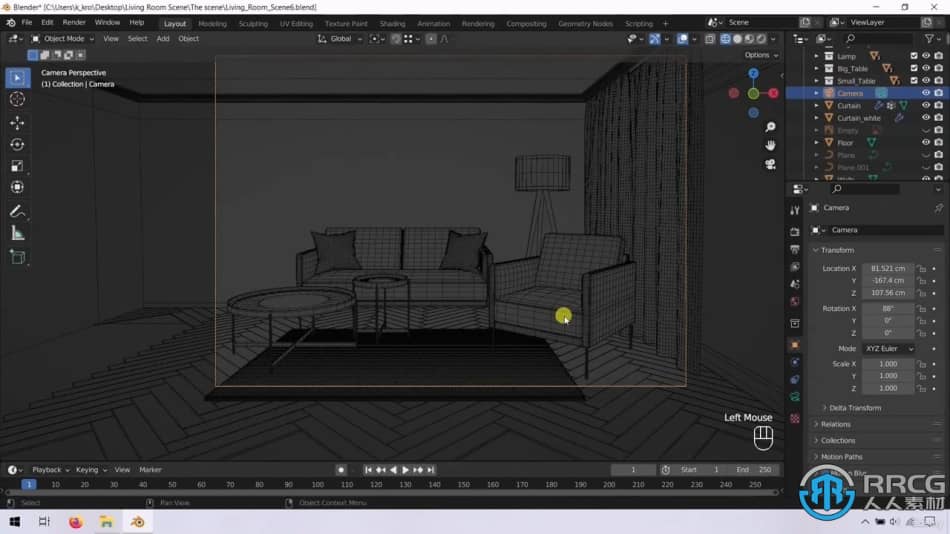 [Blender] Blender起居室卧室场景室内可视化制作视频教程 Blender 第10张