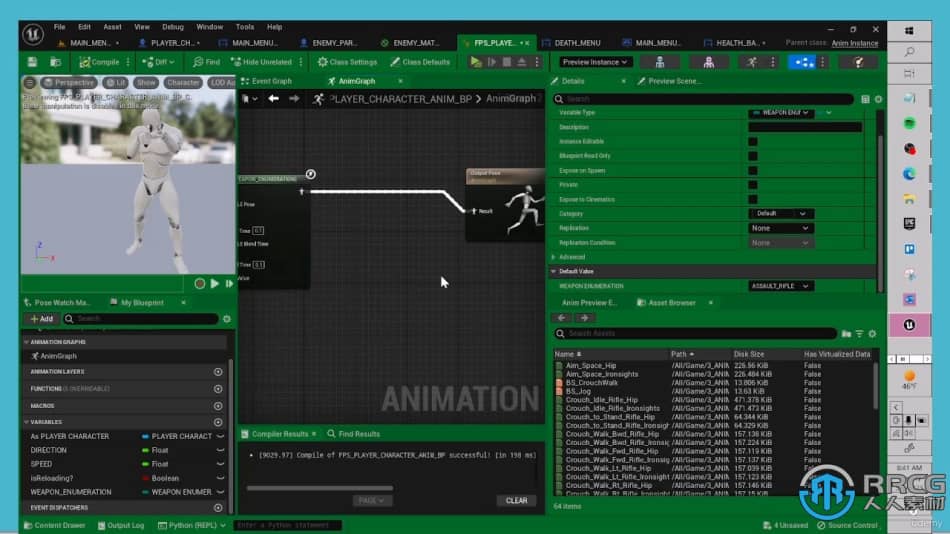 [Unreal Engine] UE5虚幻引擎FPS第一人称射击游戏蓝图制作视频教程 UE 第8张