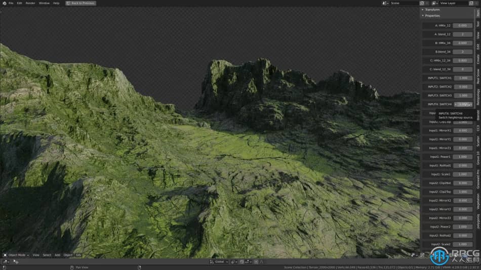 [Blender] Blender大规模3D自然景观完整实例制作视频教程 Blender 第17张