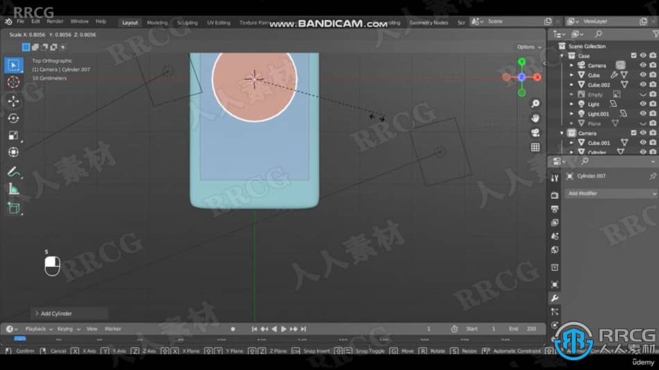 [3D设计] 【中文字幕】Blender 3.2苹果手机iPhone完整实例制作视频课程 3D 第5张