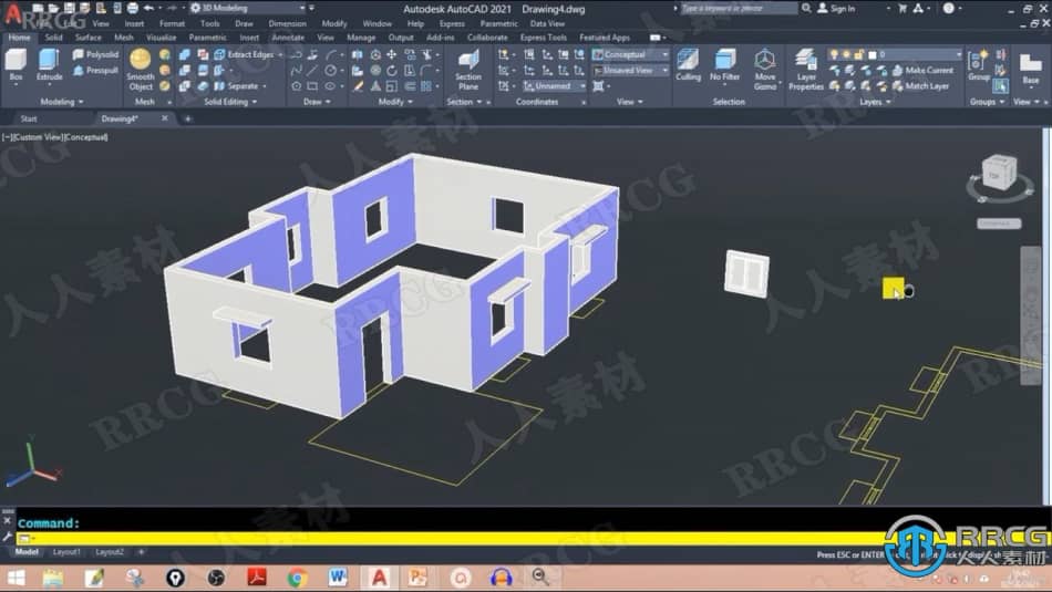 [3D设计] 【中文字幕】Autocad 2D绘图和3D建模核心技术视频教程 3D 第8张