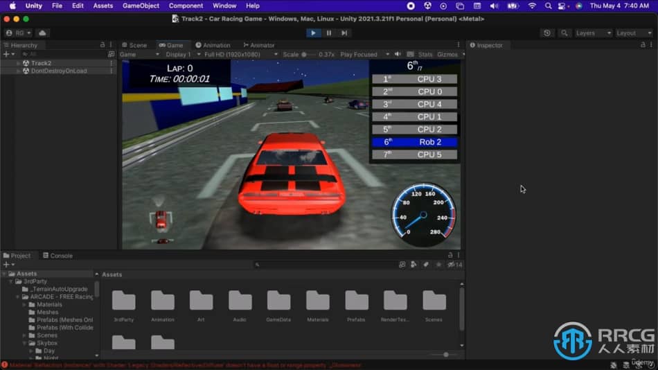 [Unity] Unity 3D赛车游戏开发大师班视频教程 Unity 第6张