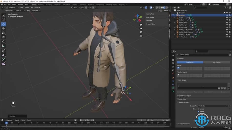 [Blender] 从Blender到游戏引擎完整角色动画制作流程视频教程 Blender 第4张