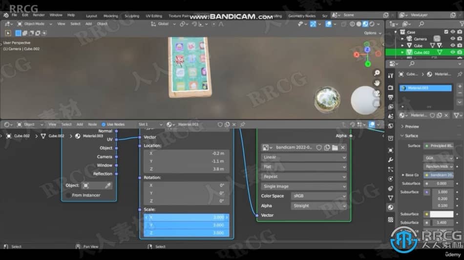 [3D设计] 【中文字幕】Blender 3.2苹果手机iPhone完整实例制作视频课程 3D 第12张