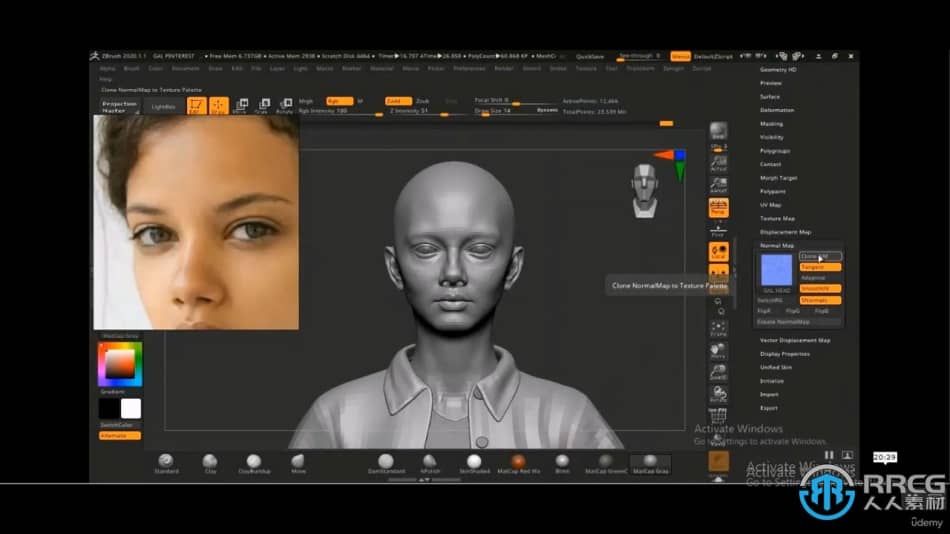 [Zbrush] ZBrush逼真3D女性面孔雕刻建模渲染制作视频教程 ZBrush 第10张