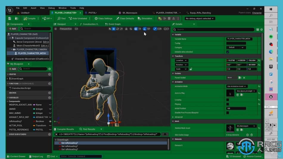 [Unreal Engine] UE5虚幻引擎FPS第一人称射击游戏蓝图制作视频教程 UE 第4张